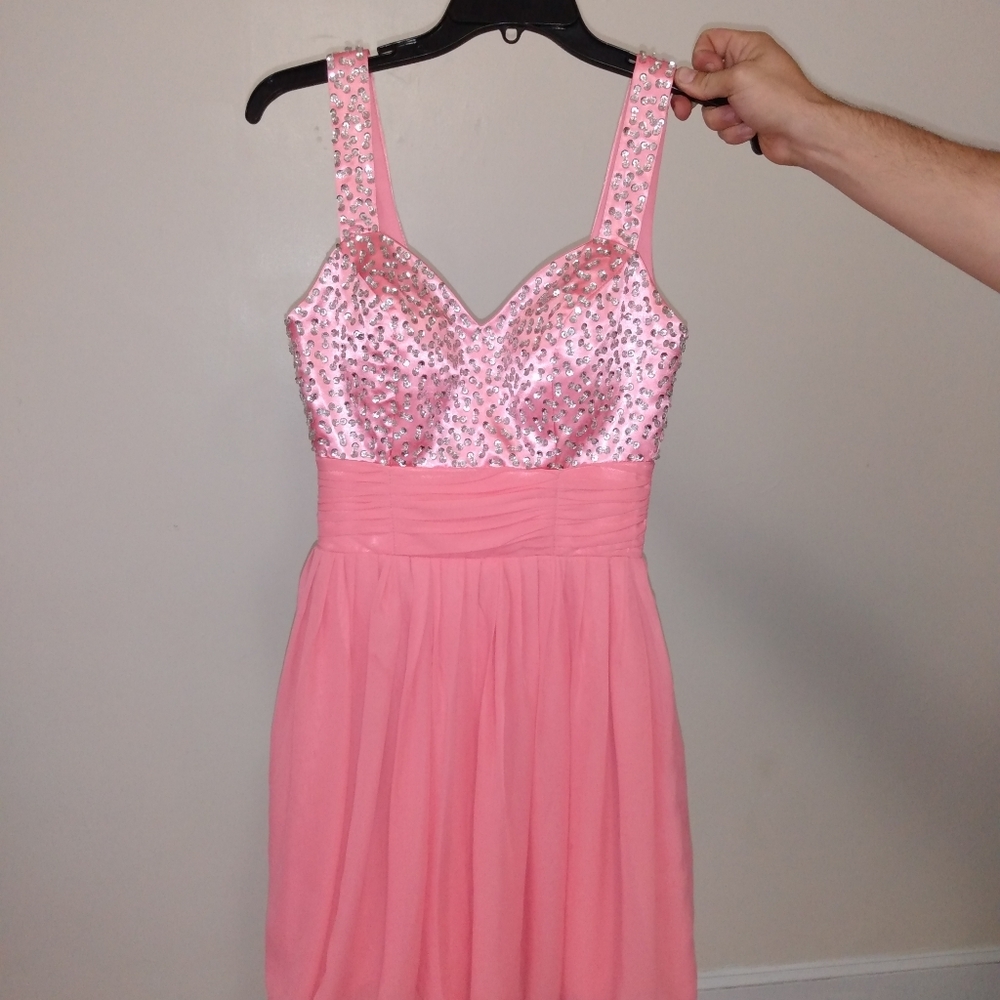 Pink rhinestone dress